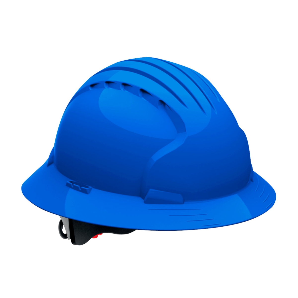 B3113448 Evolution Deluxe 6161 Full Brim Hard Hat HDPE Shell - 6 Point Polyester Suspension - Ratchet Adjustment - Blue