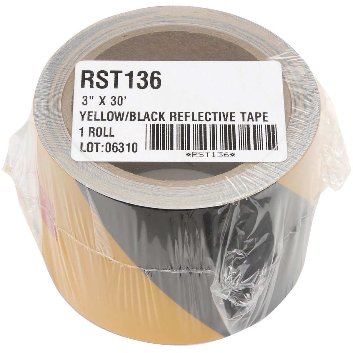 331040 INCOM Safety Tape Reflective Striped - Yellow & Black - 3 in. x 30 ft.
