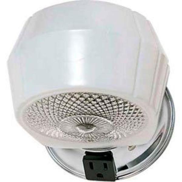B439811 77-121B 1 Light - 5 in. - Vanity with White Crystal Bottom Shade & Conventional Outlet Chrome