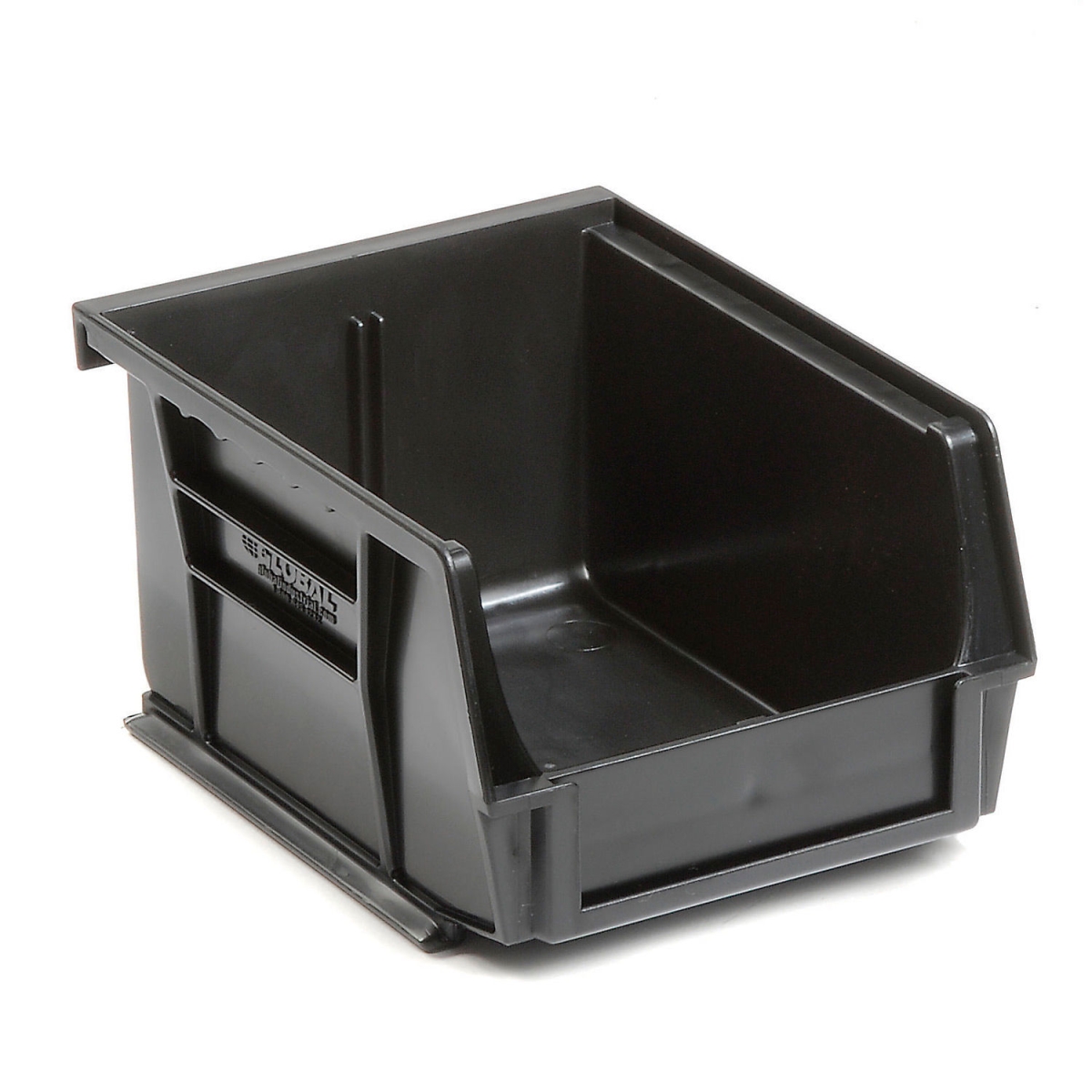 Global Industrial SB453BK Plastic Hang & Stack Bin, Black - 5.375 x 4.125 x 3 in.