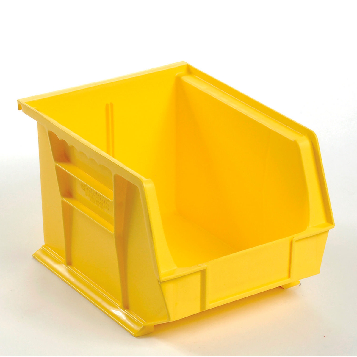 Global Industrial SB8107Y Plastic Hang & Stack Bin, Yellow - 10.75 x 8.25 x 7 in.