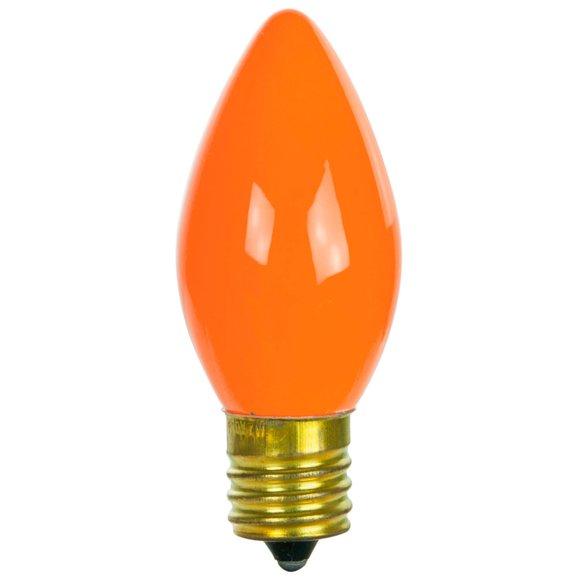 B3166699 Sunlite Incandescent Bulb with E17 Intermediate Base - 7W - 120V - Orange - Pack of 25