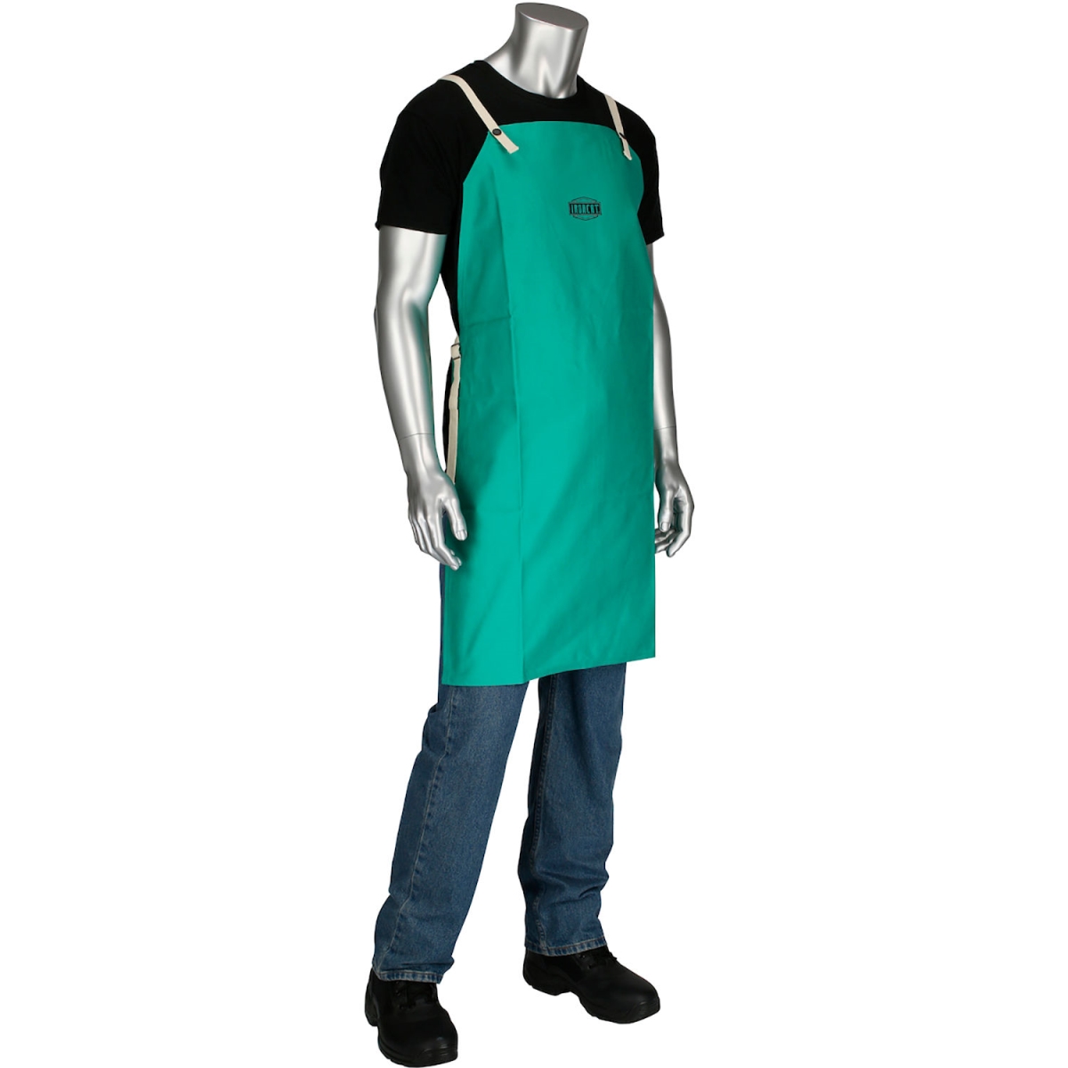 Picture of PIP B1030744 Ironcat Irontex Flame Retardant Cotton Apron - Green - 24 x 42 in.