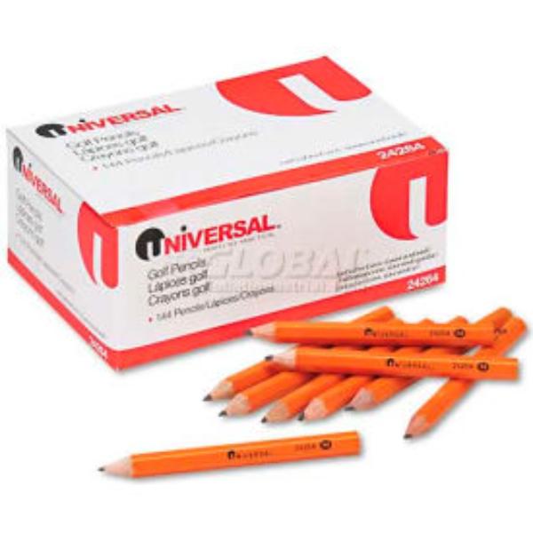 B1448870 Golf & Pew Pencil - HB - Yellow Barrel - 144 per Box - Black -  United Stationers Supply