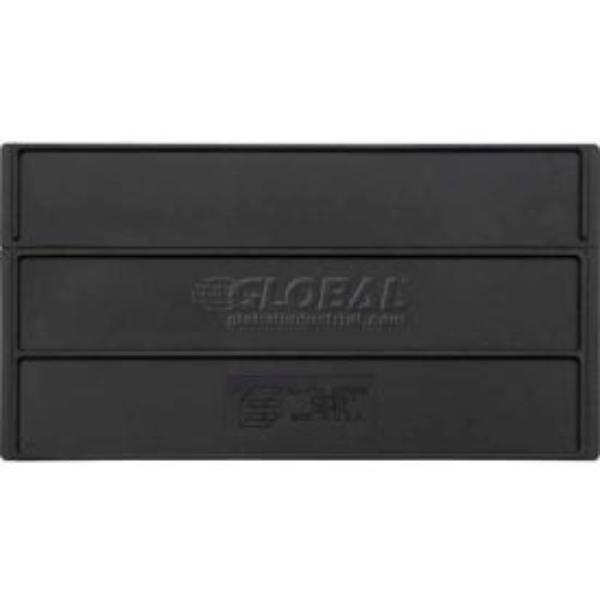 2303600 11 in. Divider DDS405 for Stackable Shelf Bin - Black - Pack of 6