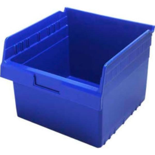 Plastic Nesting Shelf Bin QSB809 - 11.125 x 11.625 x 8 in. - Blue