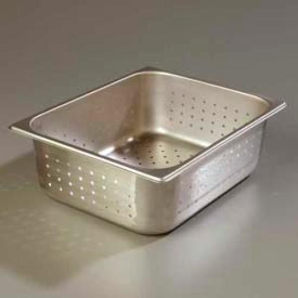 Picture of Carlisle Sanitary Maintenance B637257 607124P - Durapan Light Gauge One-Half Size Perforated Pan - 10.375 x 12.75 x 4.5 in. - Silver