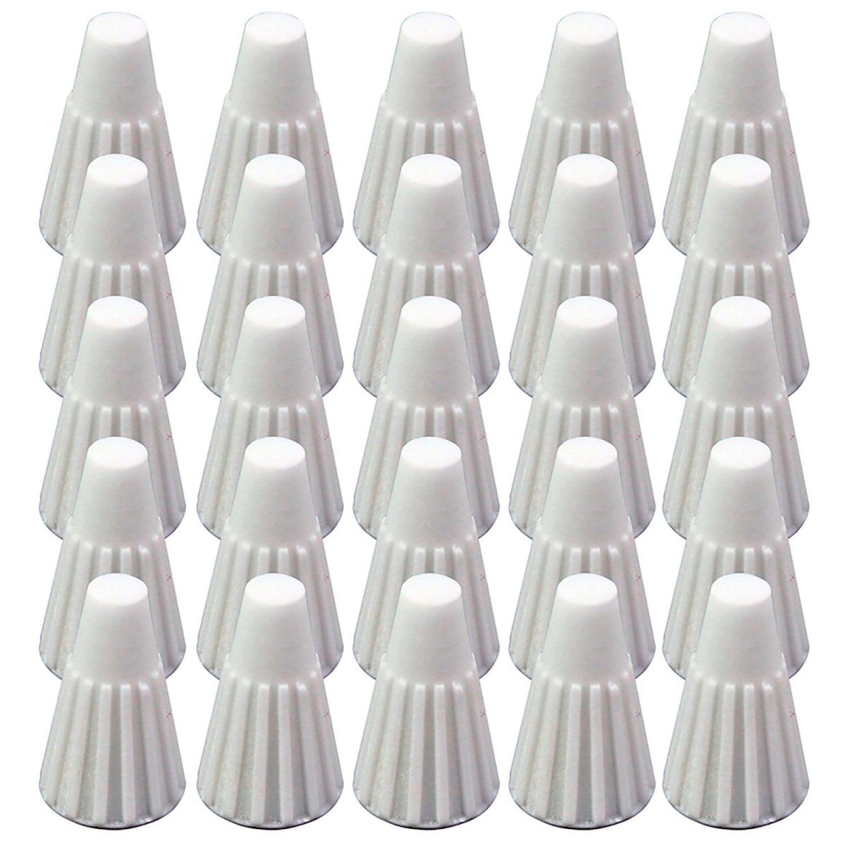 High-Temperature Medium Porcelain Wire Connectors - White - Pack of 25 - Durable