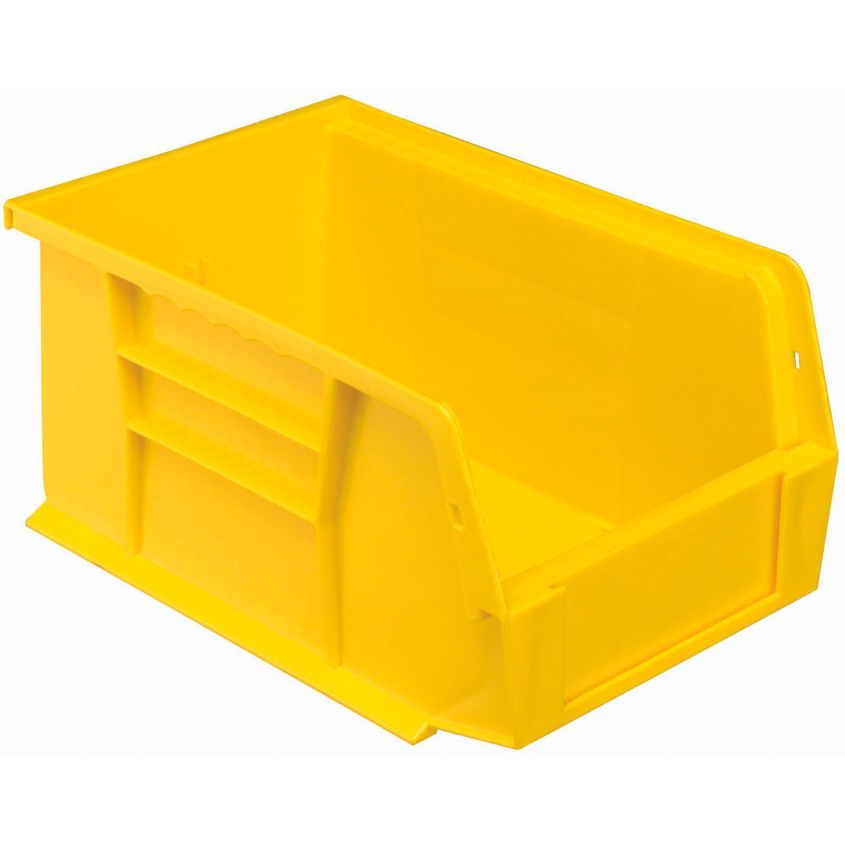 Global Industrial 4350109 Plastic Hang & Stack Bin, Yellow - 9.25 x 6 x 5 in.