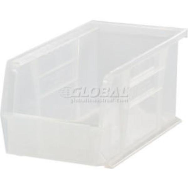 Global Industrial 1269300 Plastic Hang & Stack Bin, Clear - 10.875 x 5.5 x 5 in.