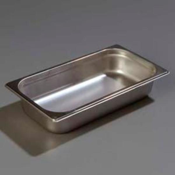 Picture of Carlisle Sanitary Maintenance B638016 607132 - Durapan Light Gauge One-Third Size Pan - 6.875 x 12.75 x 2.5 in. - Silver