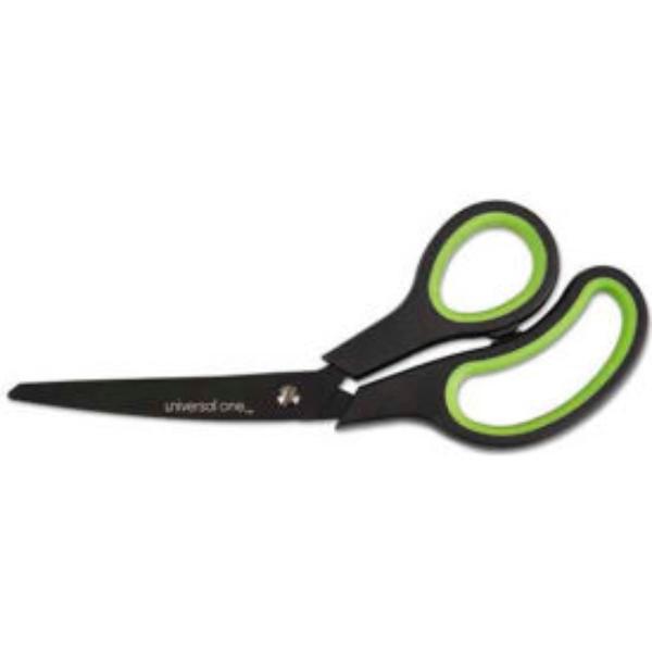 Picture of Universal B1428258 One Industrial Scissors - 8 in. Length - Bent - Black Carbon Coated Blades - Blue
