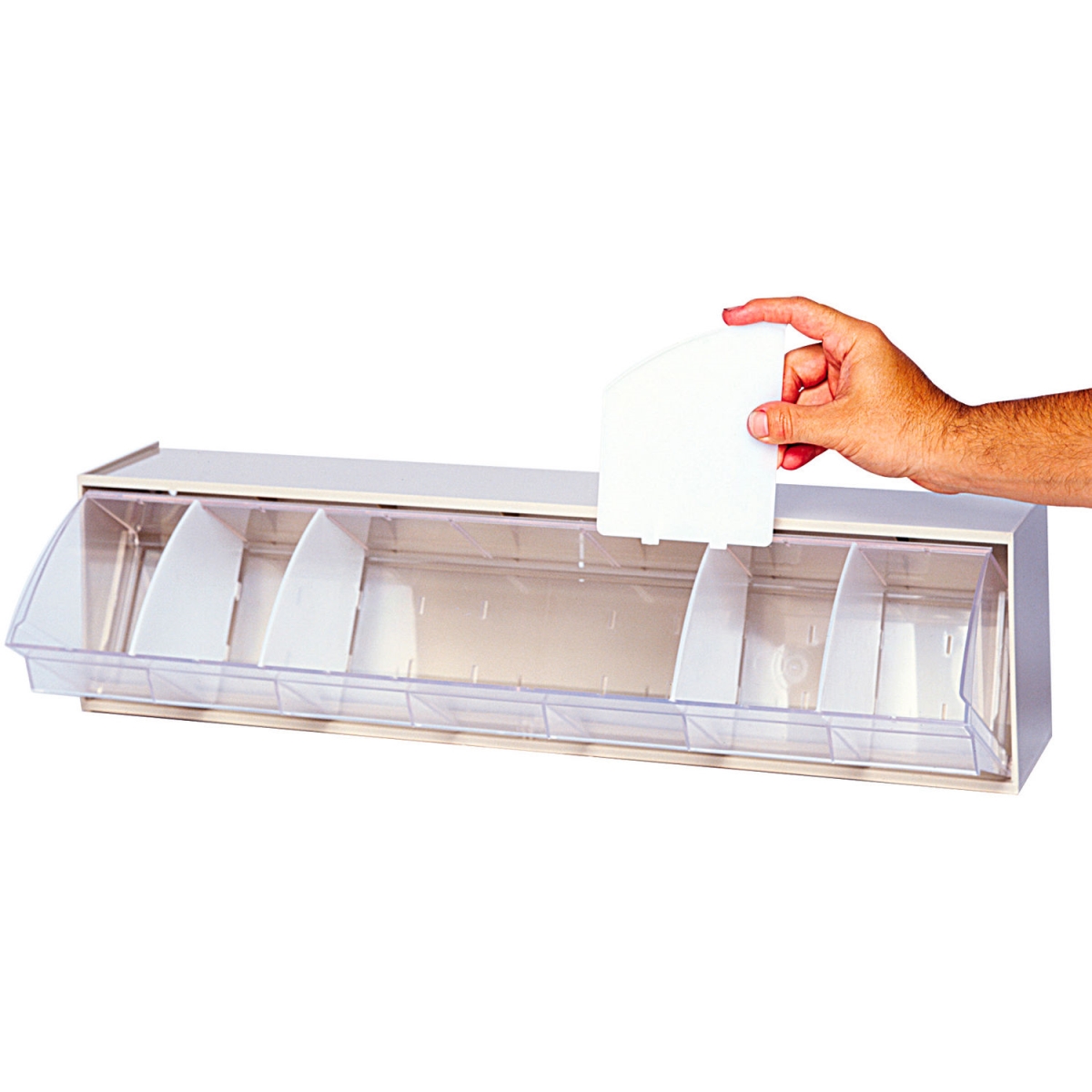 269442 Divider DIV400 for Dividable Tip Out Bin - Clear - Pack of 4