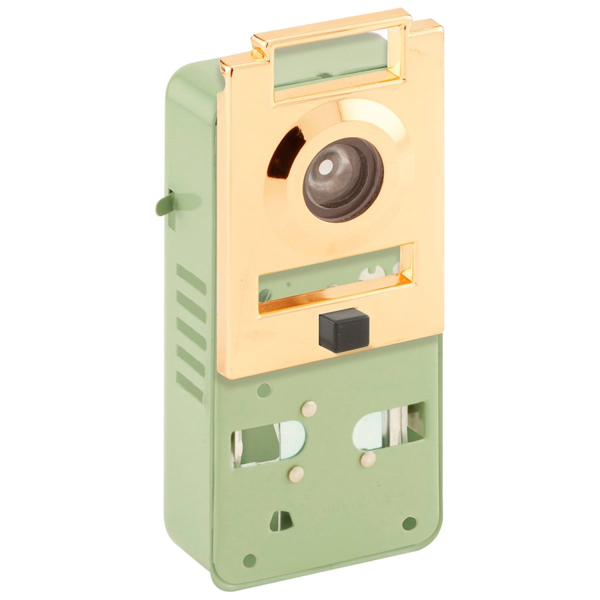 200° Brass Door Viewer with Chime - White - 2in. Thick Doors - Non-Electric