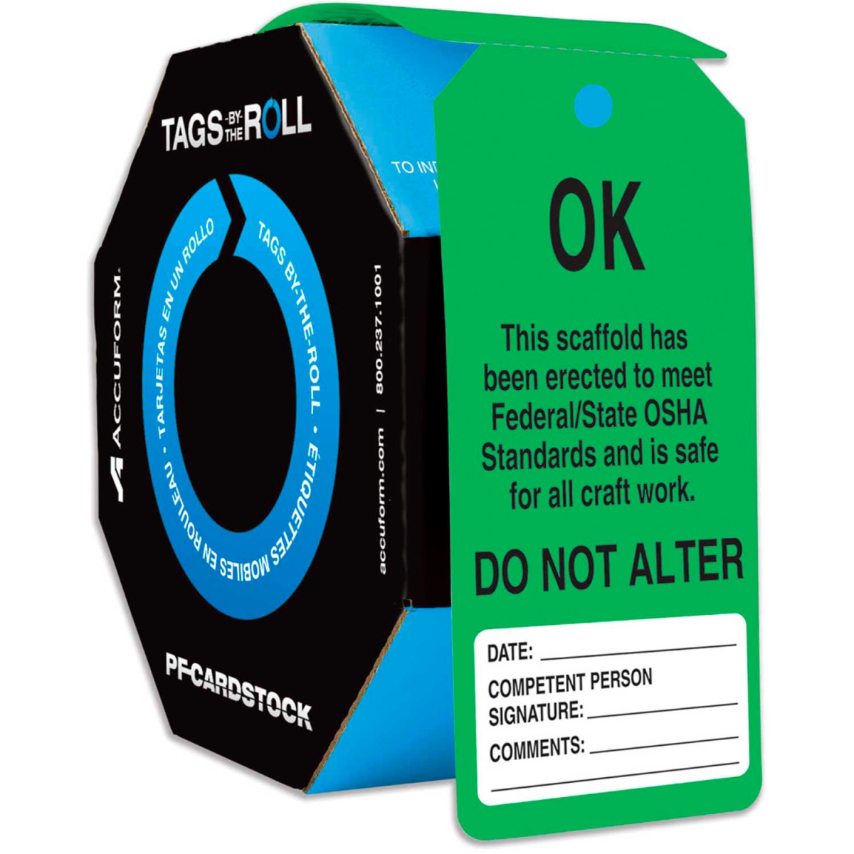B2304673 TAR113 Scaffold OK PF-Cardstock - Green - 250 per Roll