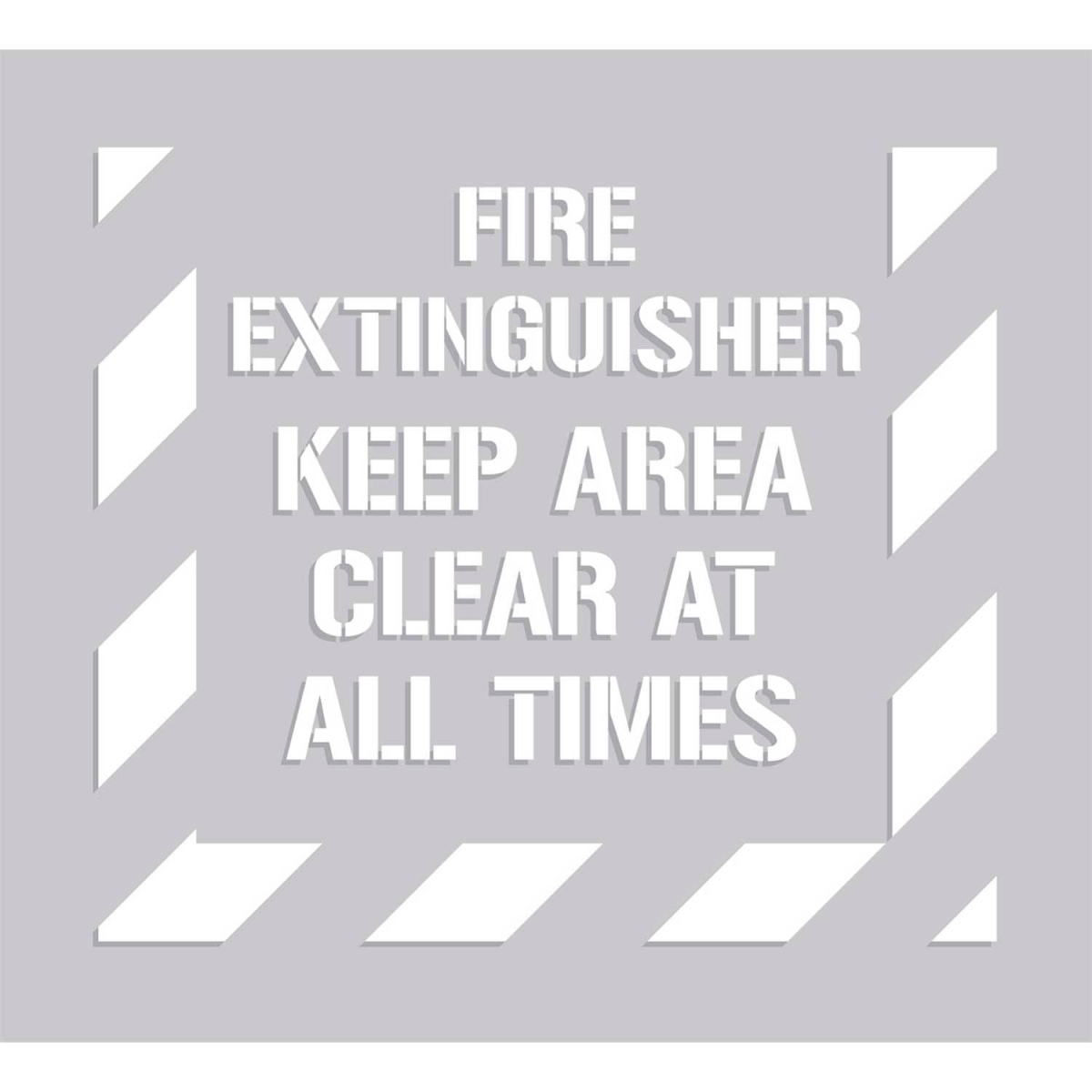 B2304731 PMS325 Floor Stencil - Fire Extinguisher - Keep Clear - 36 x 36 in.