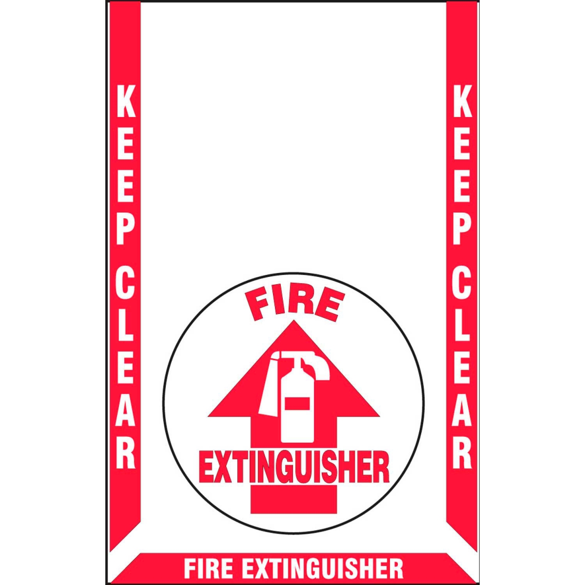 B2304755 PSR529 Slip-Gard Floor Marking Kit - Fire Extinguisher - Keep Clear