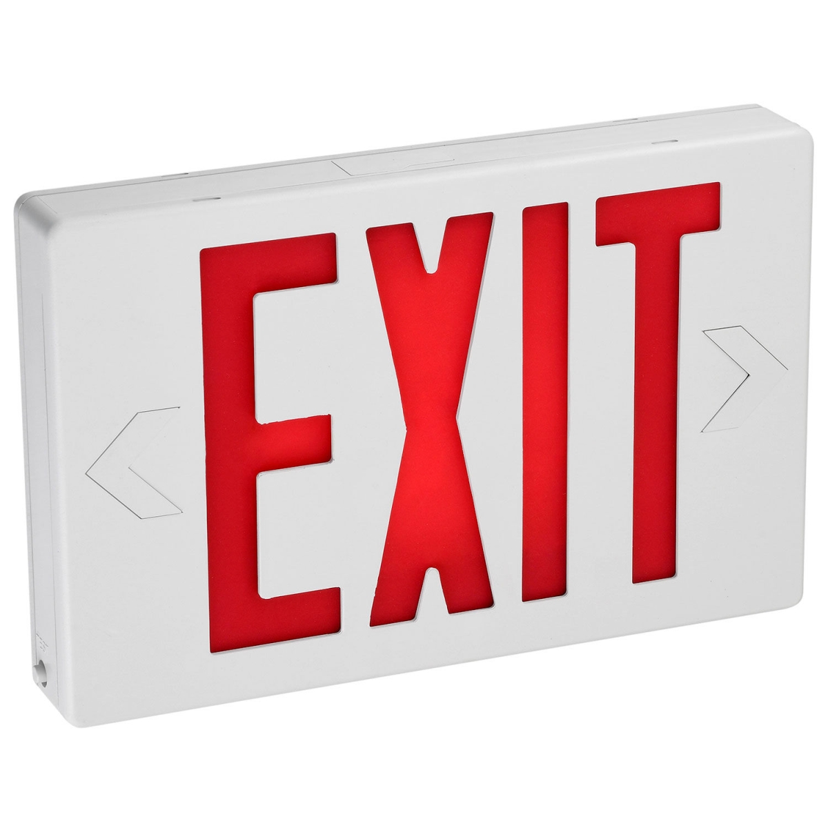 B3167004 Sunlite Compact LED Exit Sign with 90 Minute Battery Power Back-Up - 0.25W - 120-277V - White
