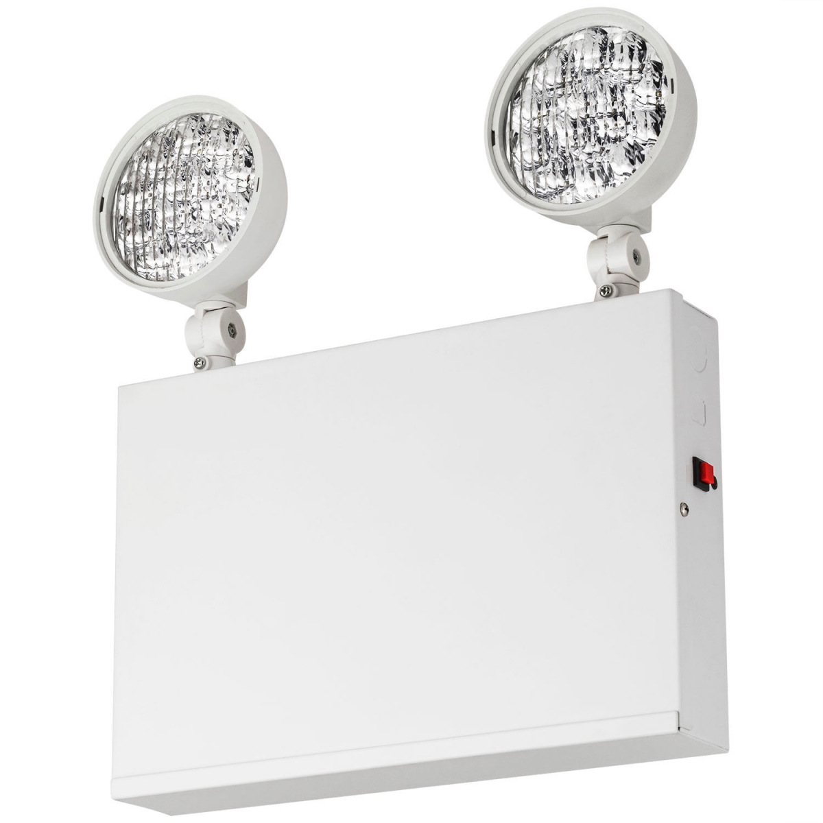 White 4W 120-277V Battery Backup New York City Approved Dual Adjustable LED Emergency Light Fixture