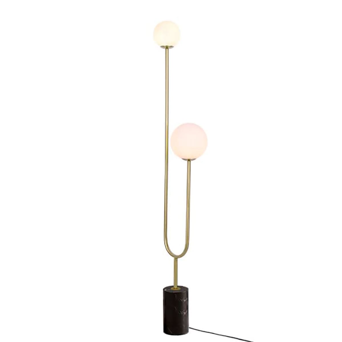 Ambiate Inversione U-Shaped Floor Lamp - Black & Gold - 40W - Elegant Design