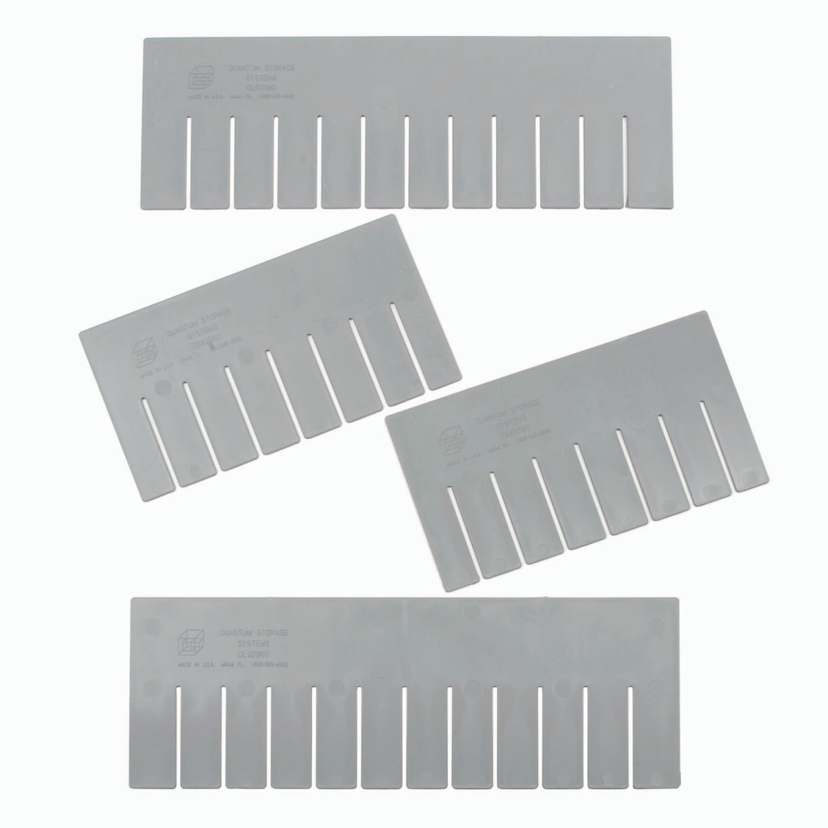 Global Industrial 4487200 Width Divider DS92035 for Plastic Dividable Grid Container DG92035 - Gray