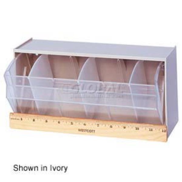 269424WH Dividable Tip Out Bin QTB410 - 11.87 x 5.25 x 5.94 in. - White