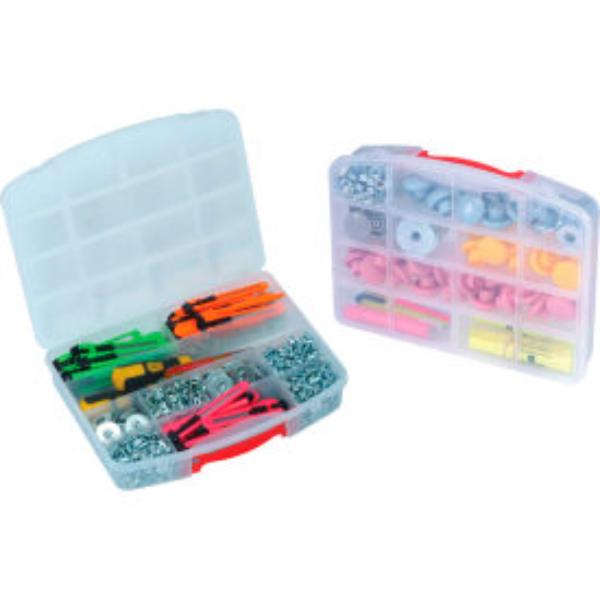 QB900 Organizer Box - Clear - 10 Compartments - Portable Storage Solution