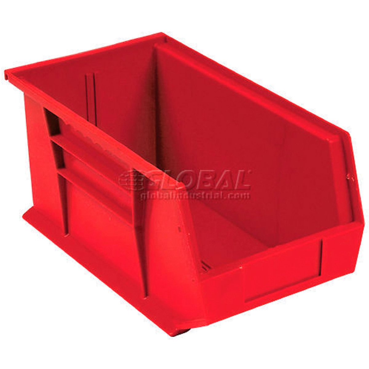 Global Industrial SB5145R Plastic Hang & Stack Bin, Red - 14.75 x 5.5 x 5 in.