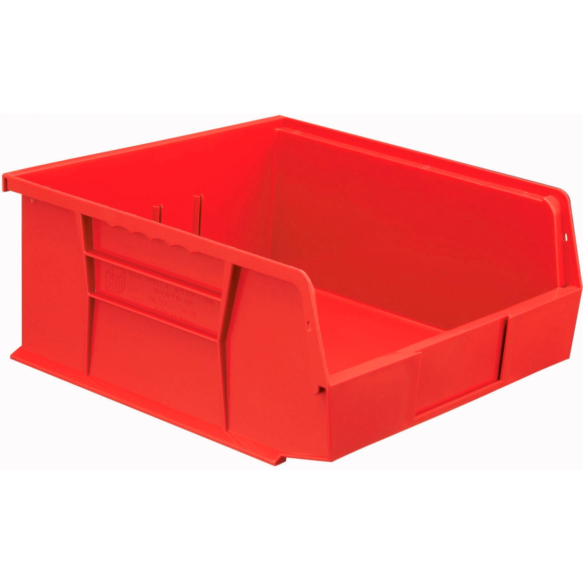 Global Industrial SB11105R Plastic Hang & Stack Bin, Red - 10.875 x 11 x 5 in.