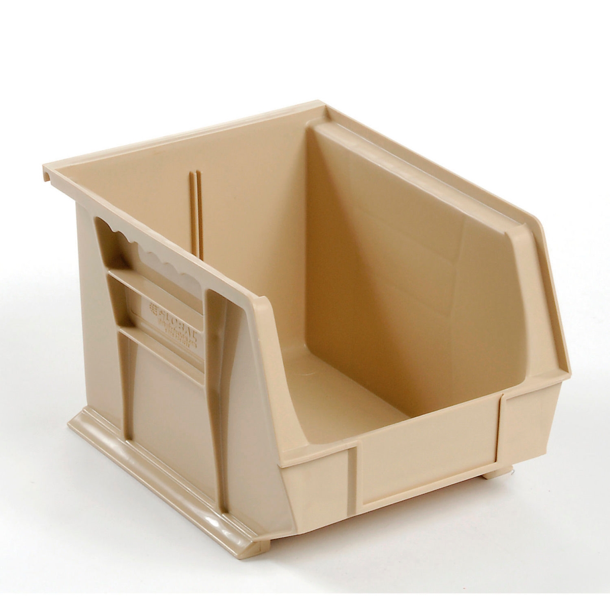 Global Industrial SB8107BG Plastic Hang & Stack Bin, Beige - 10.75 x 8.25 x 7 in.