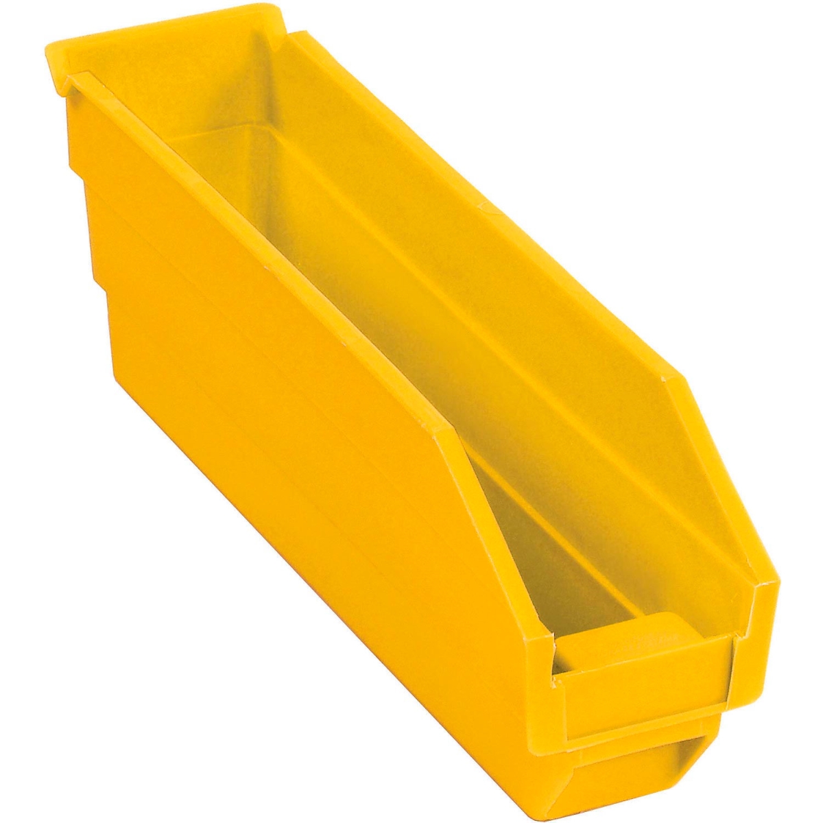 Global Industrial 184836YL Plastic Nesting Storage Shelf Bin - 2.75 x 11.625 x 4 in. - Yellow