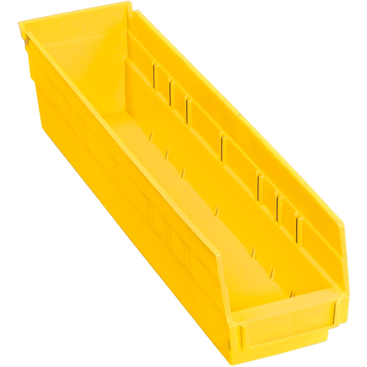 Global Industrial 184839YL Plastic Nesting Storage Shelf Bin - 4.125 x 17.875 x 4 in. - Yellow