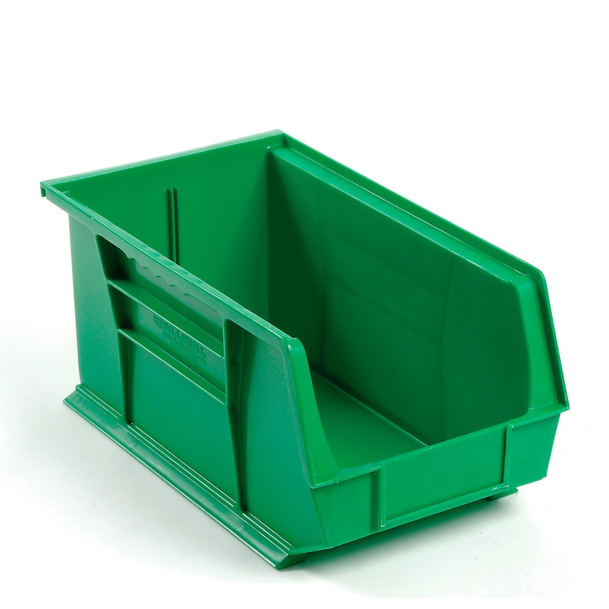Global Industrial SB8147G Plastic Hang & Stack Bin, Green - 14.75 x 8.25 x 7 in.