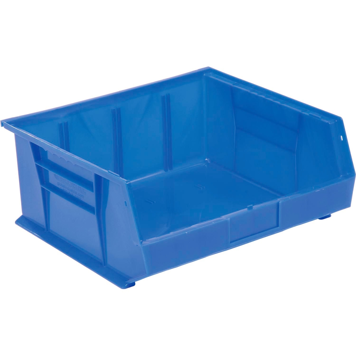 Global Industrial SB16147BL Plastic Hang & Stack Bin, Blue - 14.75 x 16.75 x 7 in.