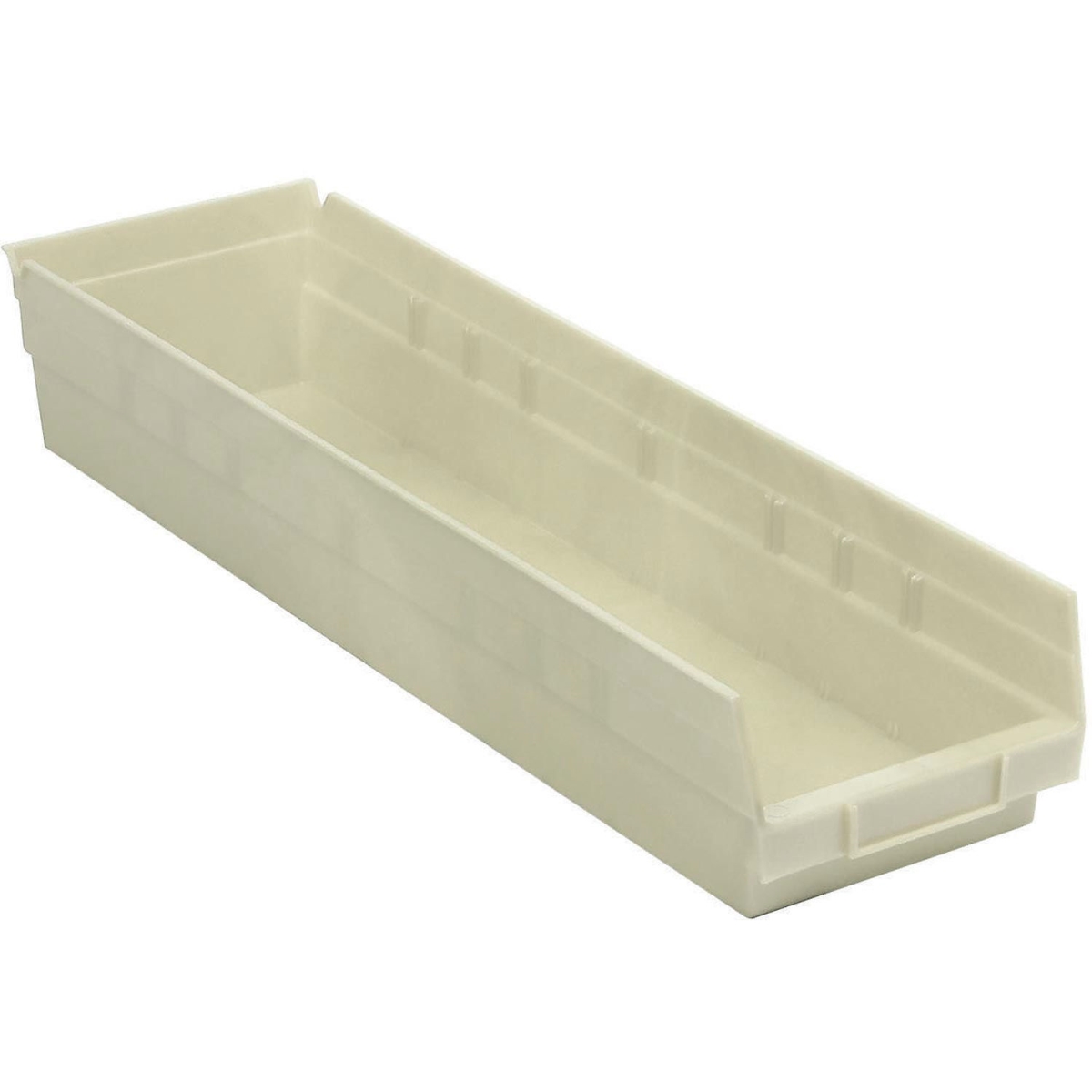 Global Industrial 184842BG Plastic Nesting Storage Shelf Bin - 6.625 x 23.625 x 4 in. - Beige