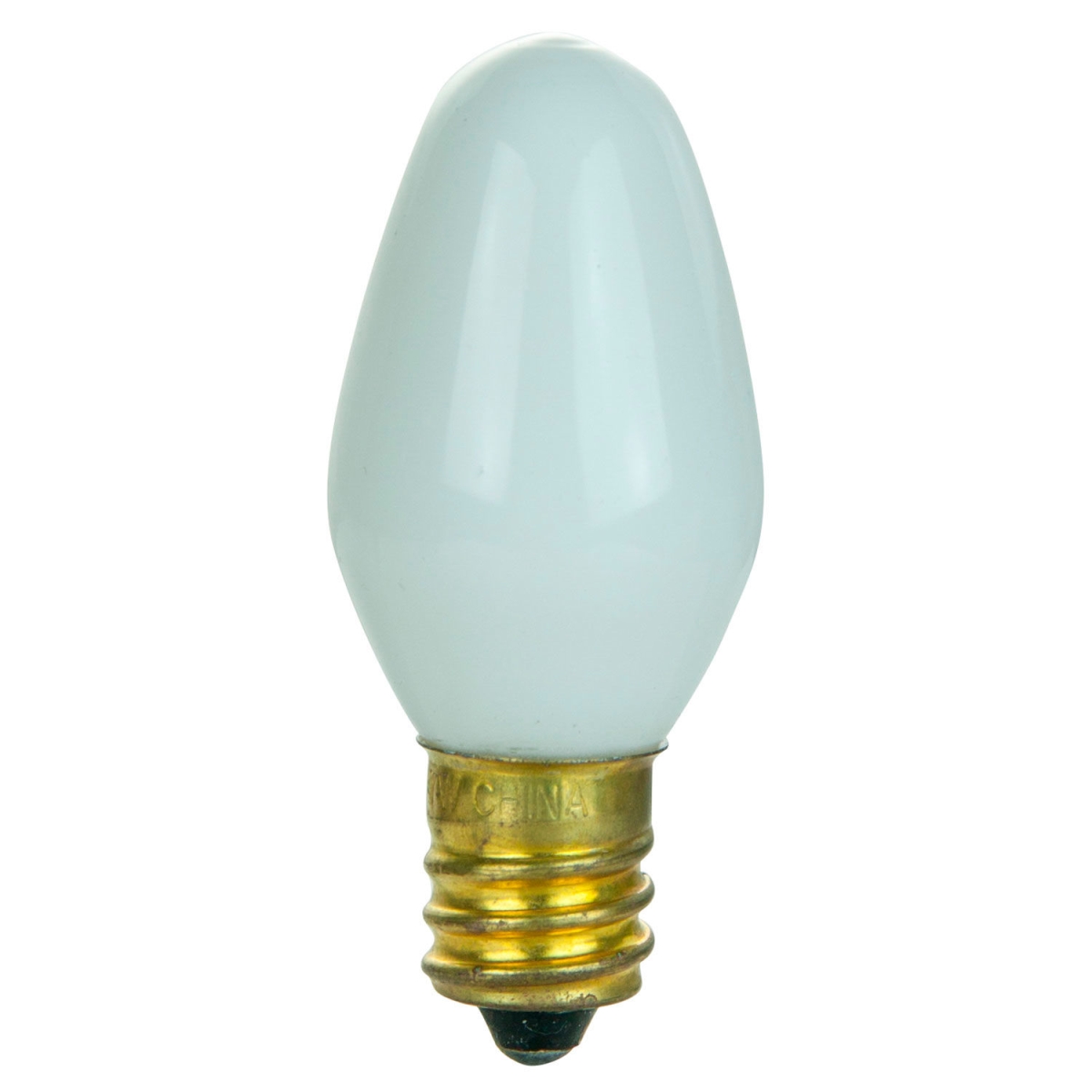 B3166866 Sunlite Incandescent Bulb with E12 Candelabra Base - 7W - 120V - White - Pack of 12 -  Sunshine Lighting