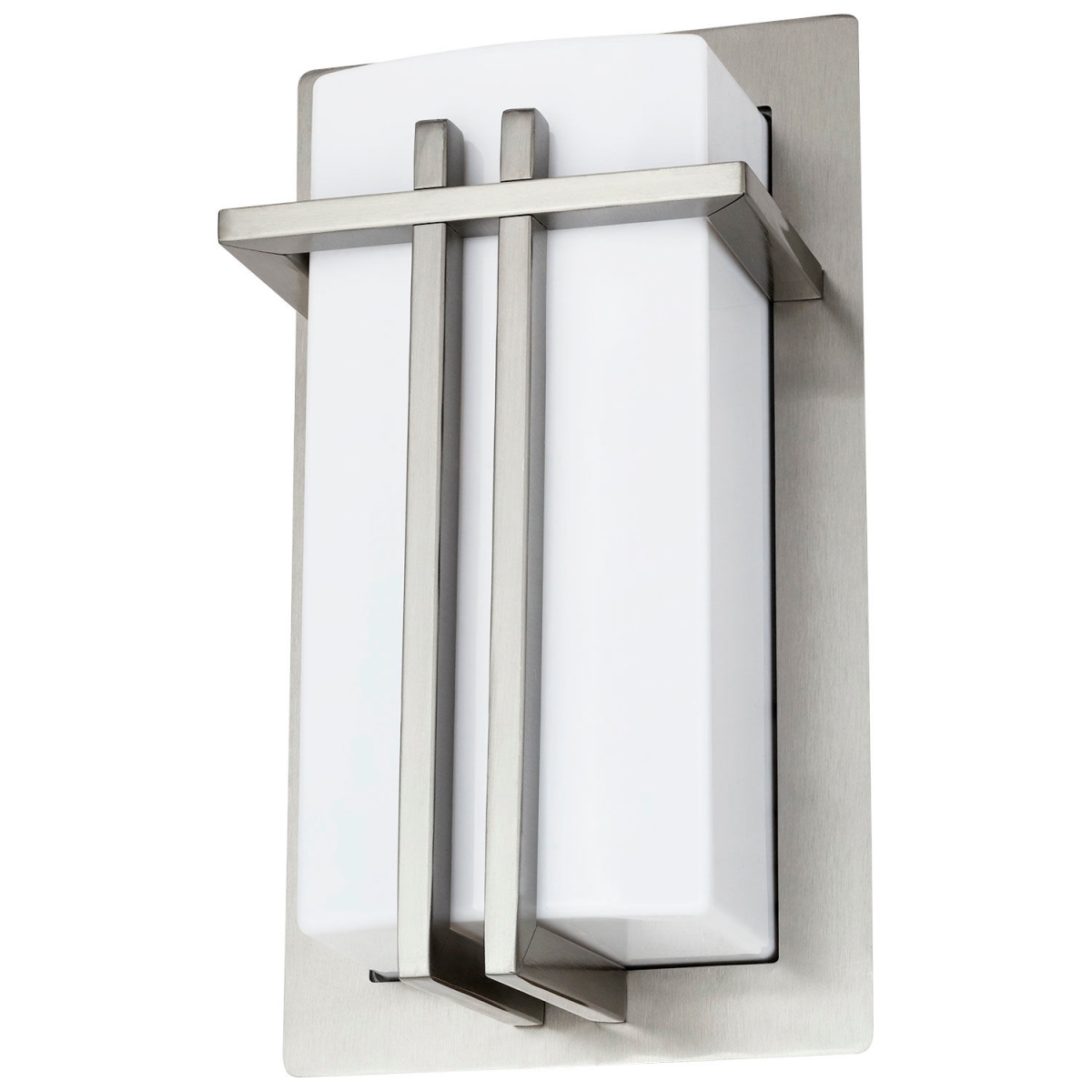 B3167261 Sunlite Decorative Square Wall Sconce Vanity Light Fixture - 60W - 6.5 in. - Brushed Nickel