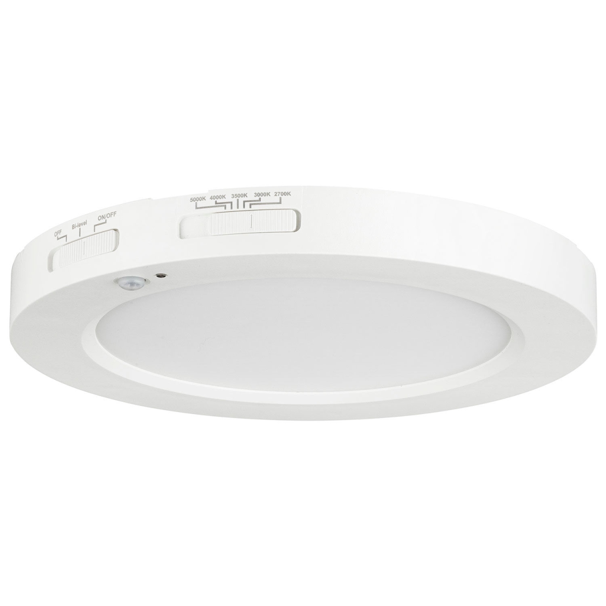 B3137800 Sunlite LED Round Mini Panel Motion Sensor Fixture - 13W - 1000 Lumens - 90 CRI - 8 in. - White