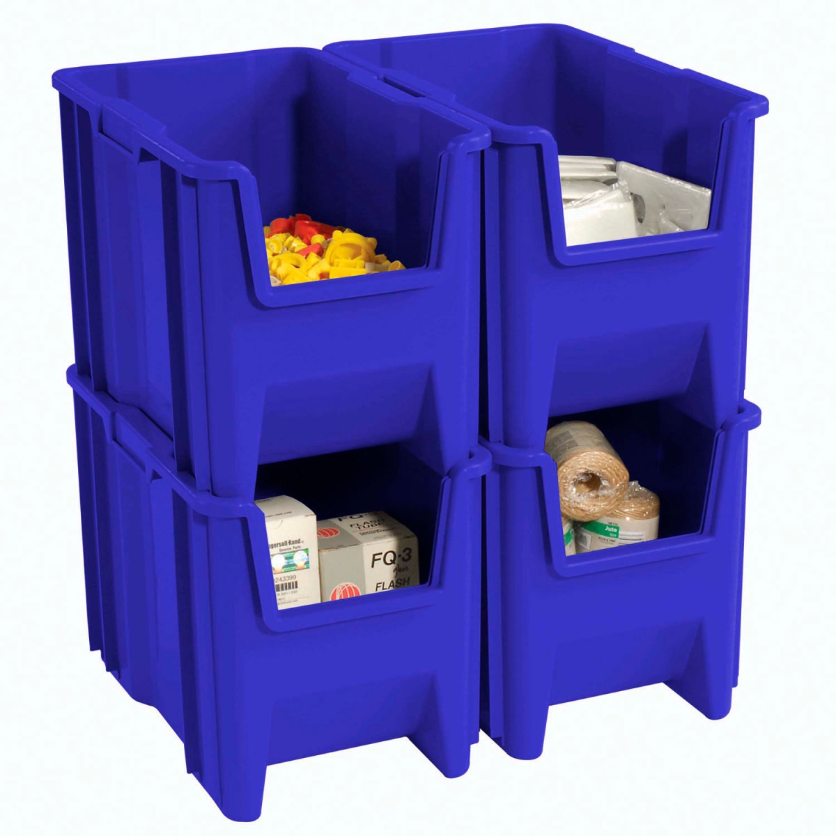 6096018 17.5 x 10.875 x 12.5 in. Plastic Giant Hopper Bin - Blue