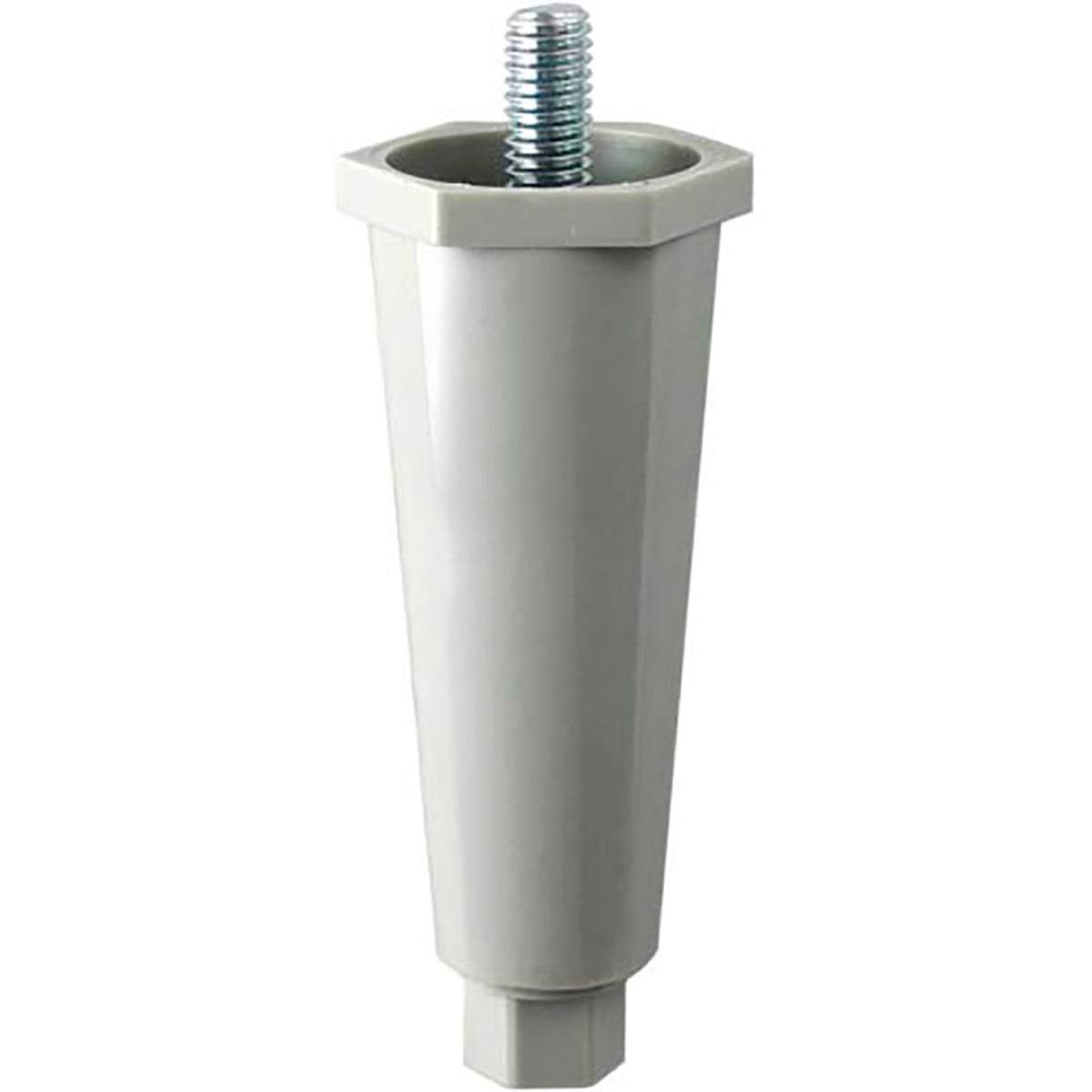 B2949863 4 in. 28-1588 Gray Plastic Adjustable Equipment Leg - Hex 0.375-16 in. Stud Mount