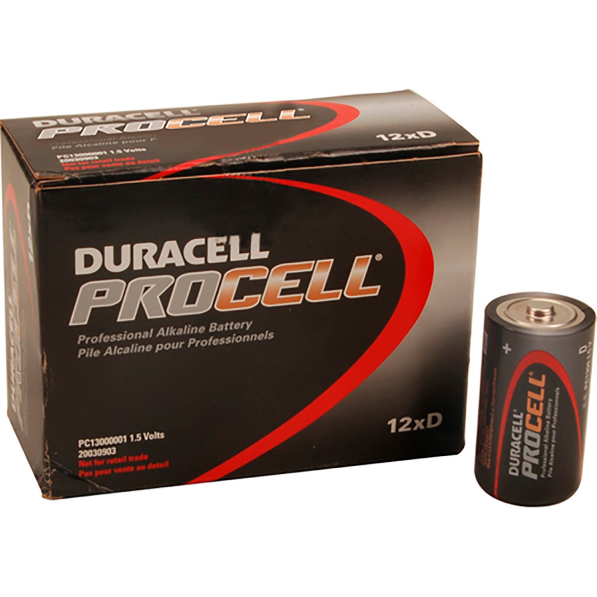 B2951830 2531300 Alkaline Battery - Size D - Pack of 12
