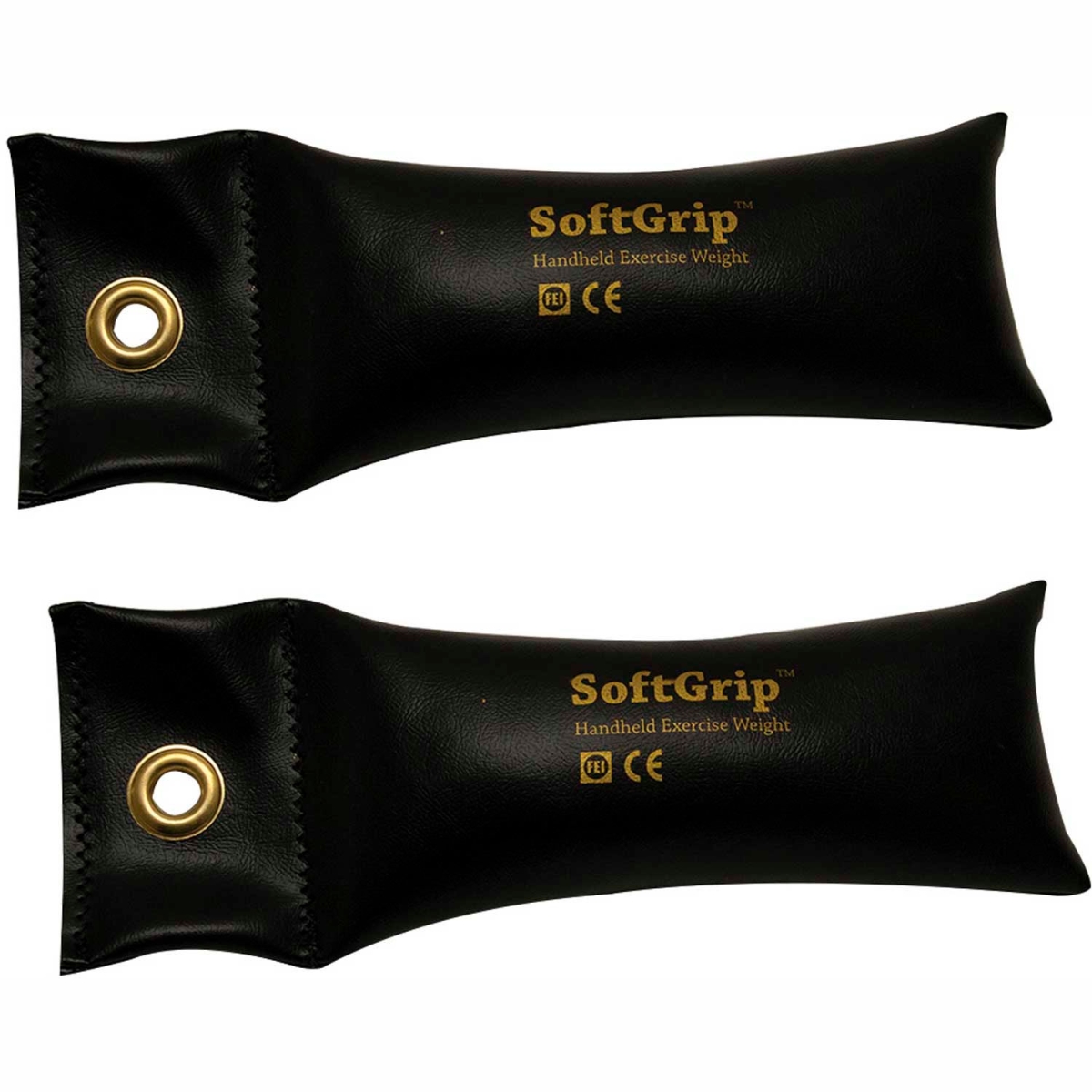 B2192579 CanDo SoftGrip Hand Weight - Black - Pack of 2 - 3 lbs