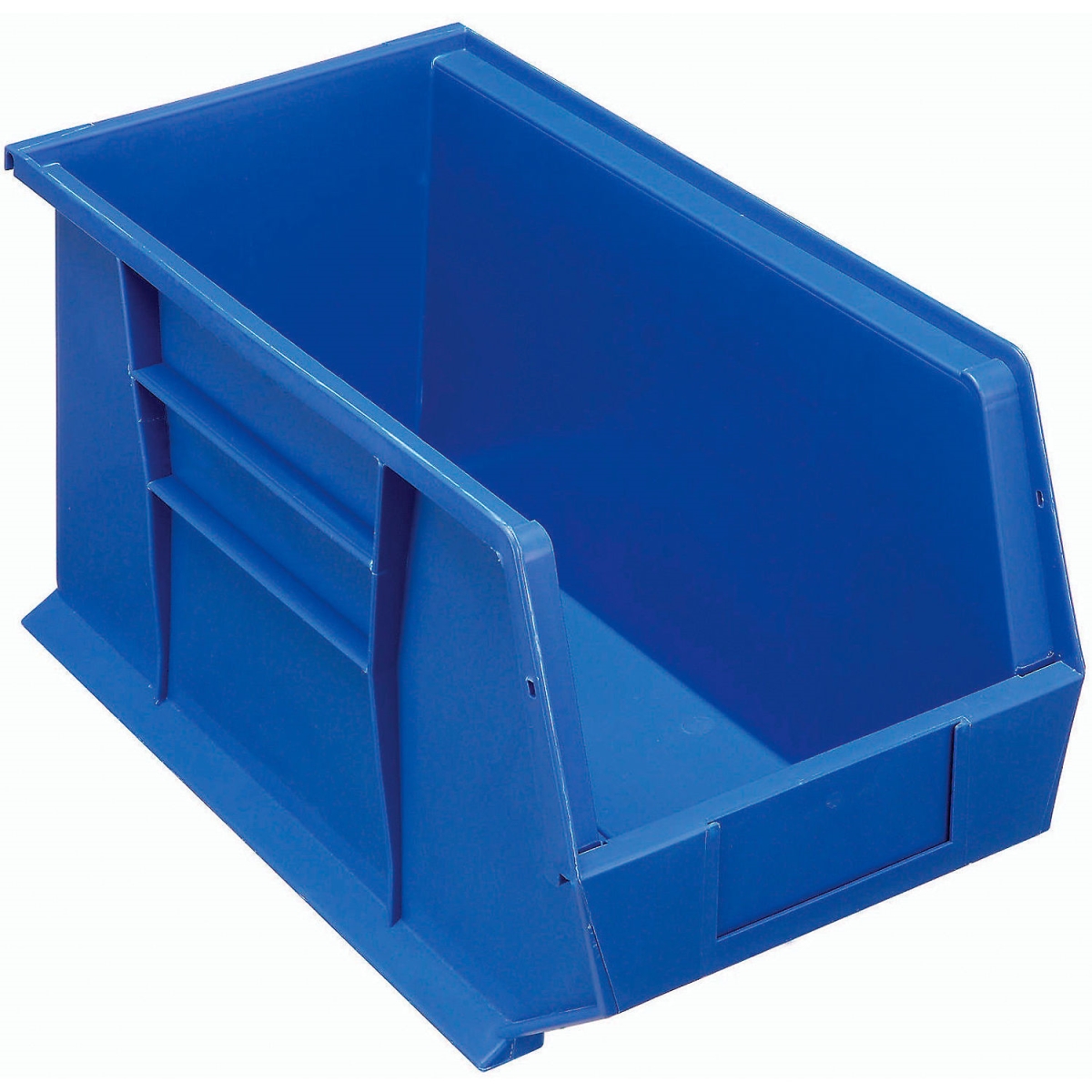 Global Industrial 4270918 Plastic Hang & Stack Bin, Blue - 18 x 8.25 x 9 in.