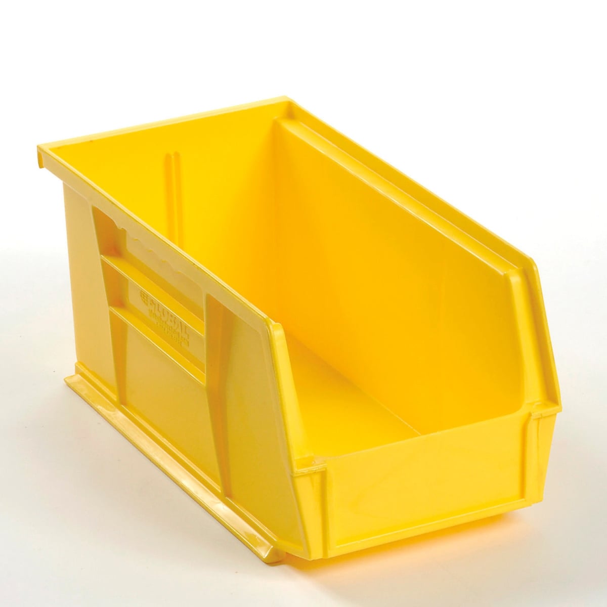 Plastic Hang & Stack Bin - Yellow - 10.875 x 5.5 x 5 in. - Durable Design