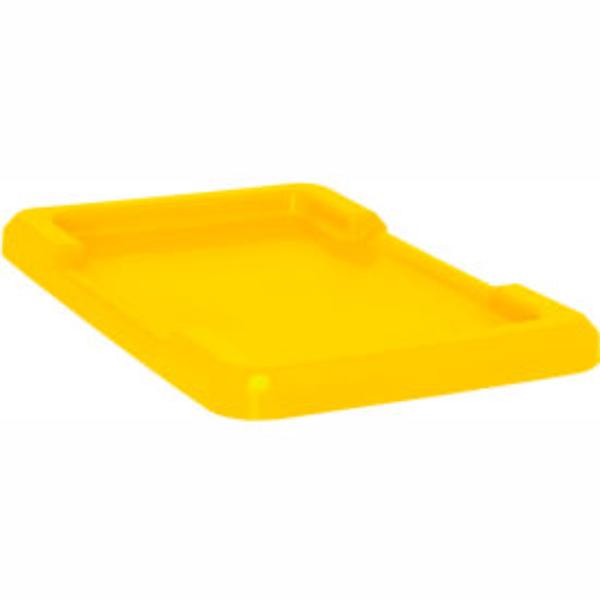 Yellow Lid for Cross Stack & Nest Tote - Yellow - 25.125 in x 16 in - Durable Plastic Cover