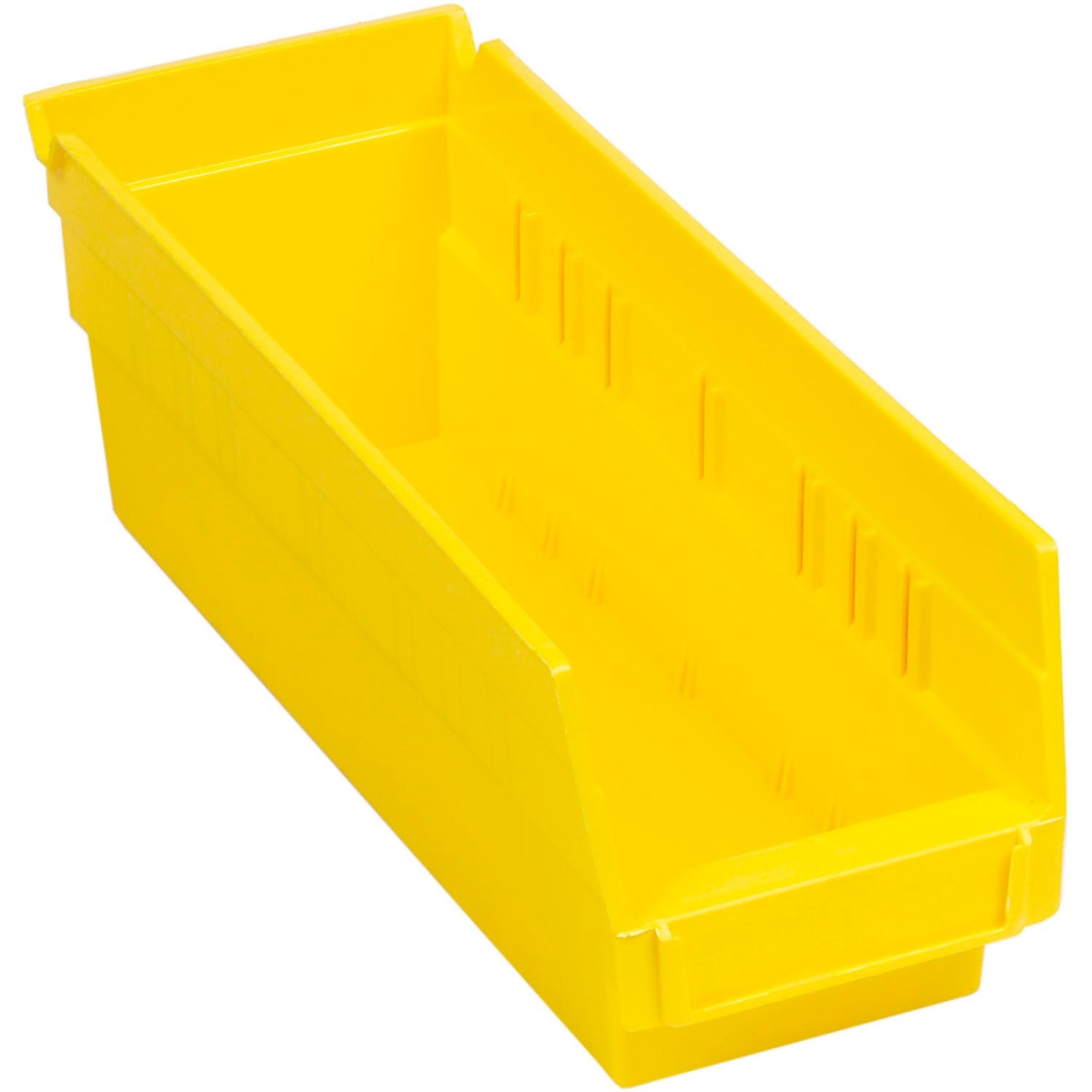 Global Industrial 184837YL Plastic Nesting Storage Shelf Bin - 4.125 x 11.625 x 4 in. - Yellow