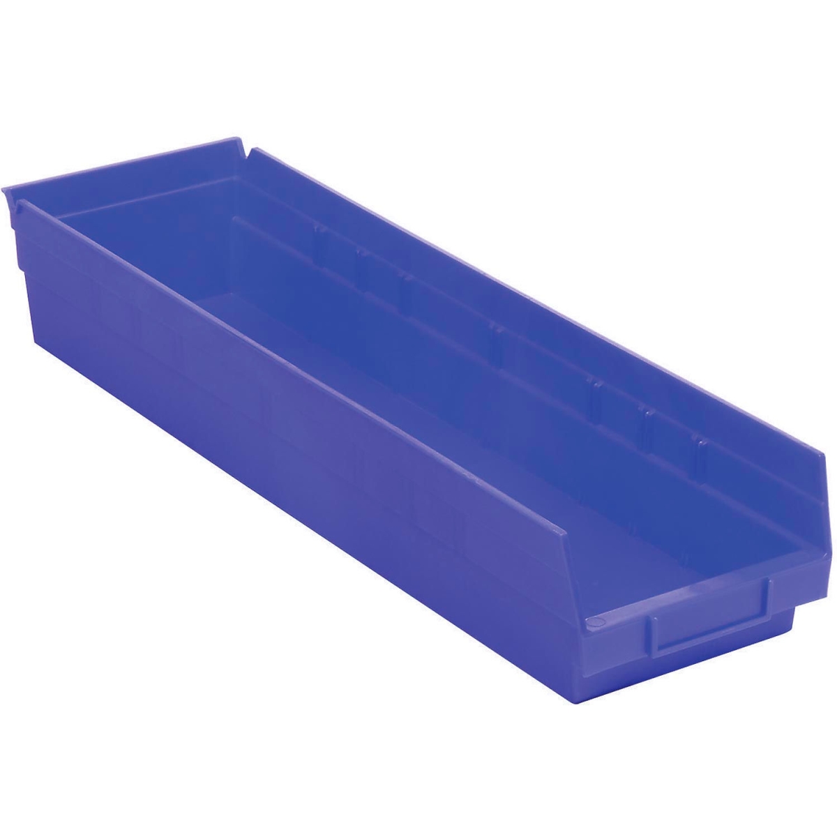 Global Industrial 4276418 Plastic Nesting Storage Shelf Bin - 6.625 x 23.625 x 4 in. - Blue