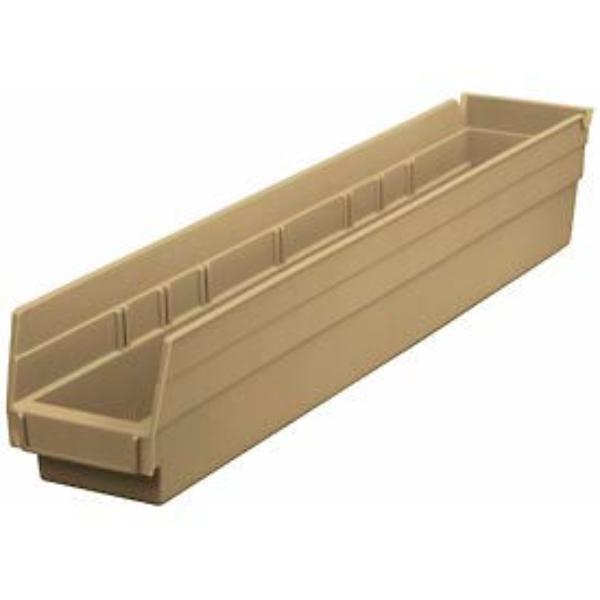 Picture of Global Industrial 184841BG Plastic Nesting Storage Shelf Bin - 4.125 x 23.625 x 4 in. - Beige