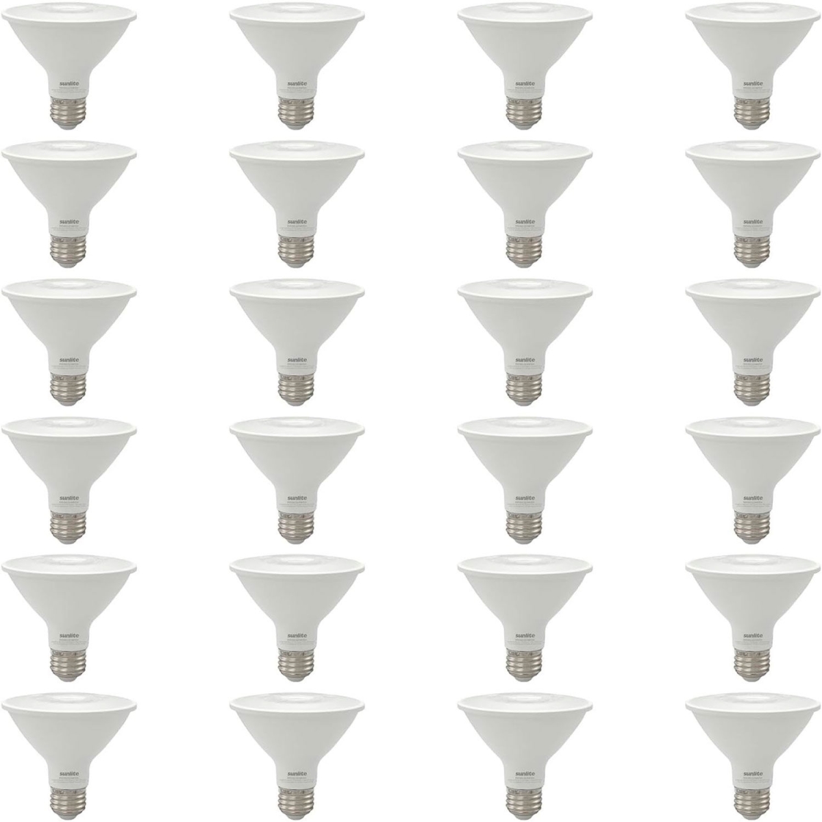 B3167113 Sunlite LED PAR30 Reflector Light Bulb - E26 Base - 9W - 750 Lumens - 50K - Super White - Pack of 24