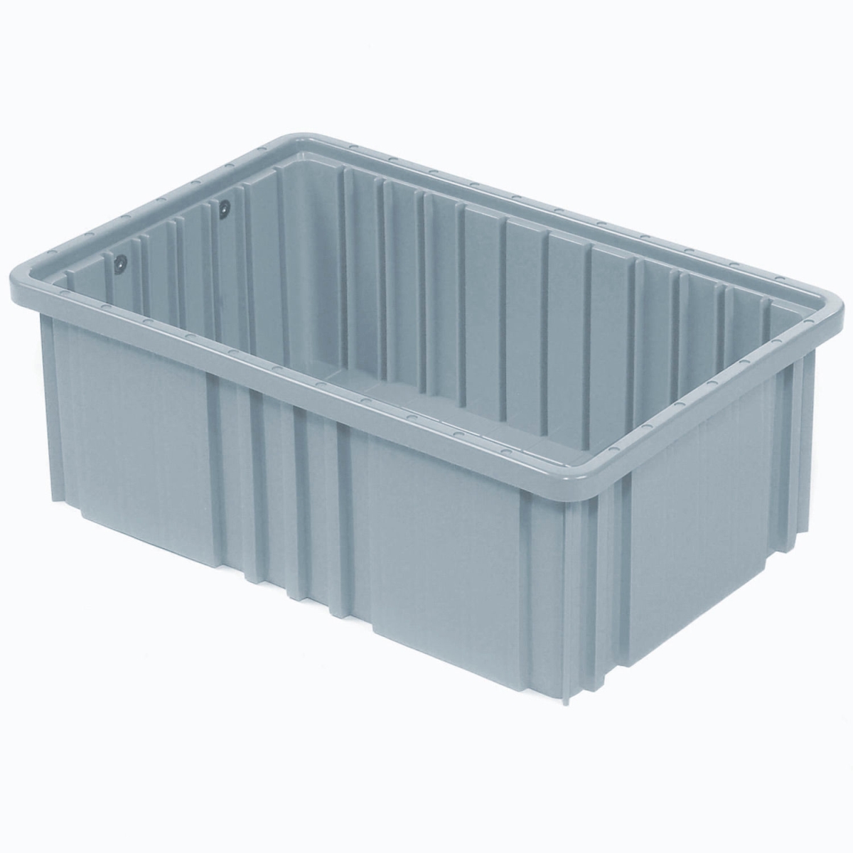 Global Industrial 4495027 Plastic Dividable Grid Container, Gray - 22.5 x 17.5 x 8 in.